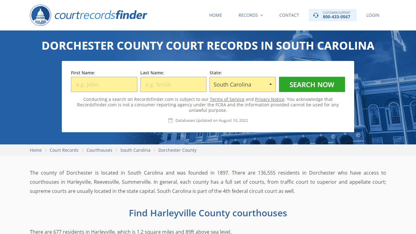 Dorchester County, SC Court Records - Find Dorchester ...